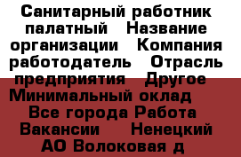 Санитарный работник палатный › Название организации ­ Компания-работодатель › Отрасль предприятия ­ Другое › Минимальный оклад ­ 1 - Все города Работа » Вакансии   . Ненецкий АО,Волоковая д.